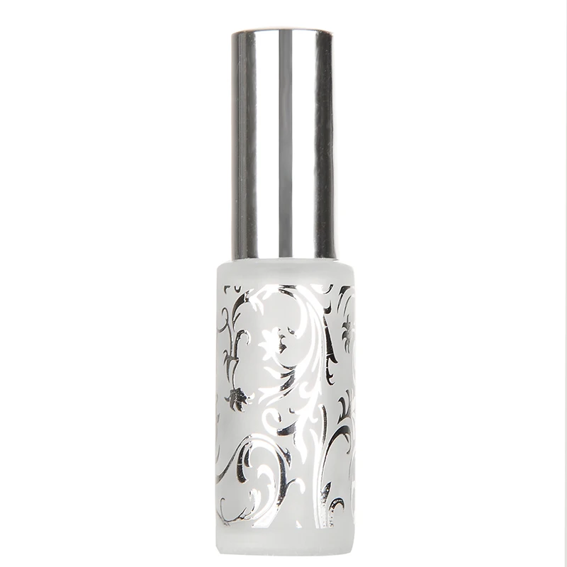 H & D 13 мл Мини Серебряный спрей узор дизайн стекло парфюмерные бутылочки пустые многоразового флакон духов