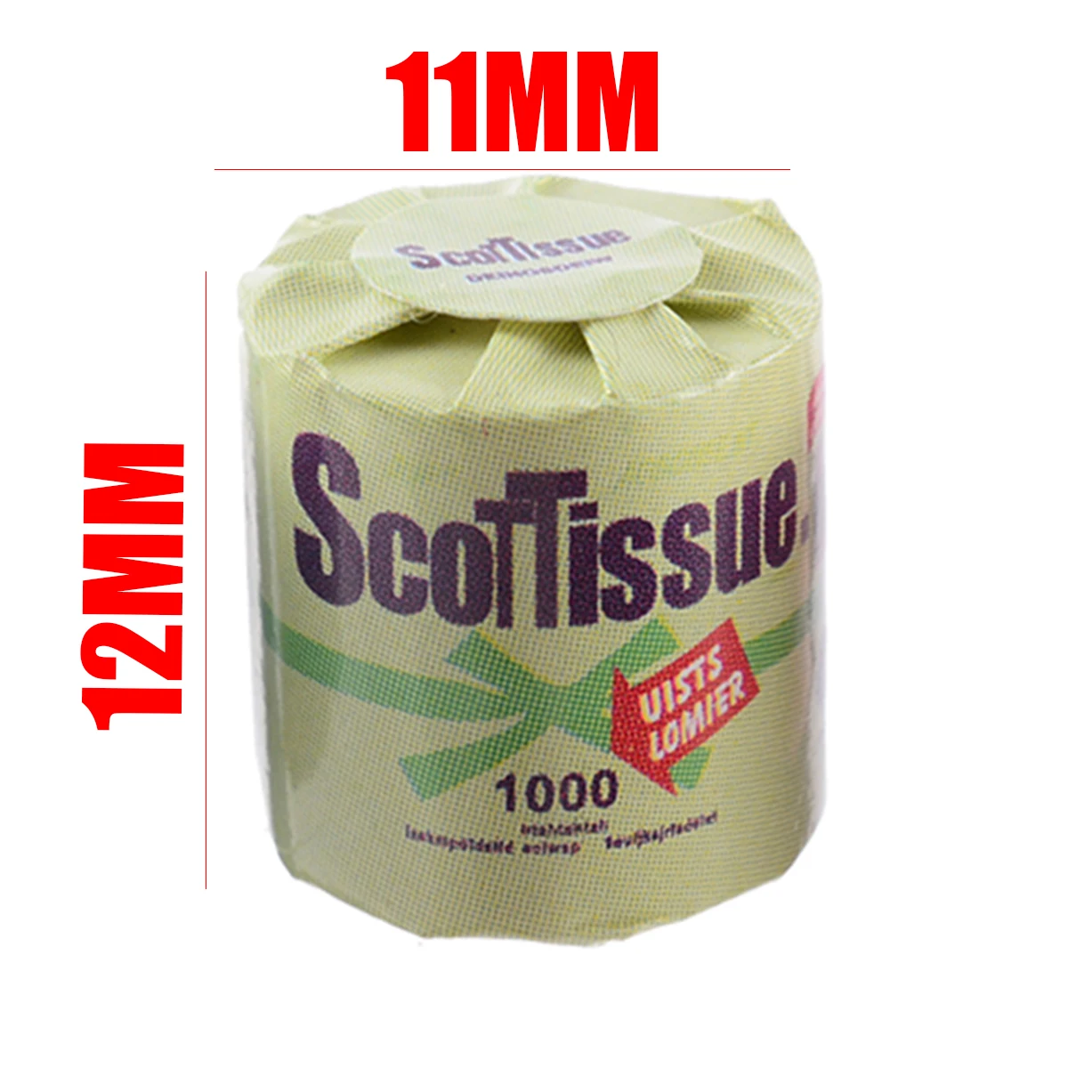 Mayitr 3 Roll of Bathroom Tissue Toilet Paper Miniature Toilet For Dollhouse Cute Miniature Accessory Toy