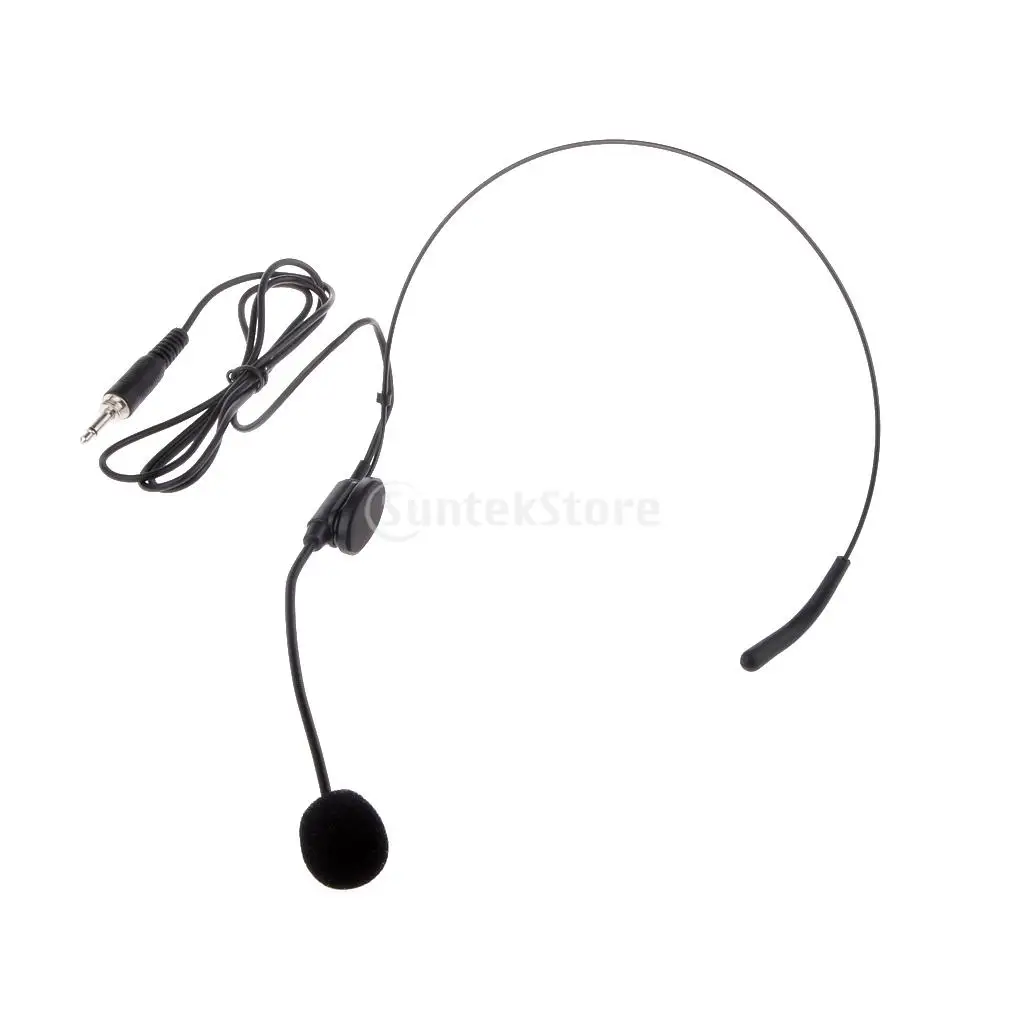 أسود عودة الإلكتريت Headworn ميكروفون لاسلكي نظام تستقيم نوع المكونات