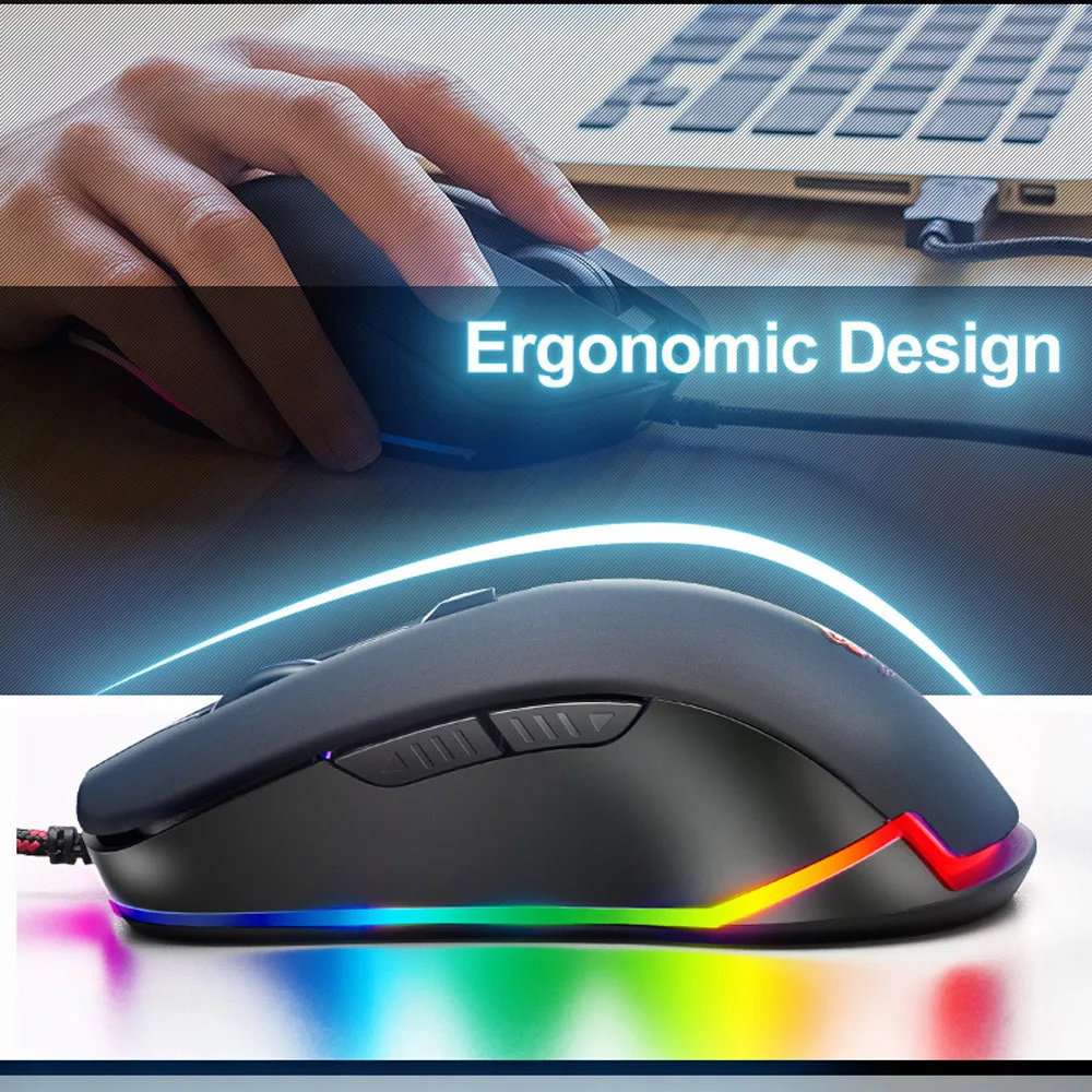 Проводная игровая мышь Redragon COBRA M711 Chroma 10000 DPI 16 8 миллионов цветов RGB подсветка 7