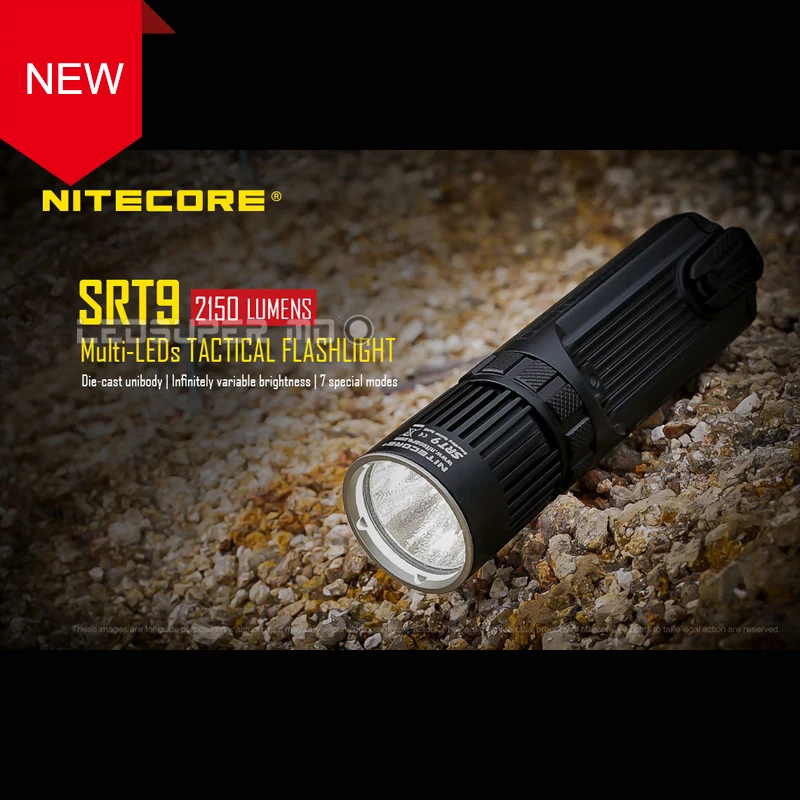 

NITECORE SRT9 2150 Lumens CREE XHP50 LED Multi-output Die-cast Tactical Flashlight for Hunting/ Law Enforcement