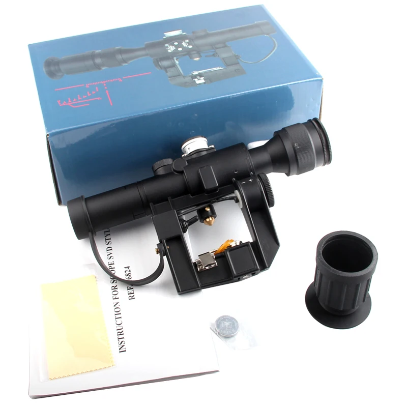NATOARMS SVD Dragunov Tactical 4x26 Red Illuminated AK Rifle Scope for Hunting Shooting RL6-0012-16