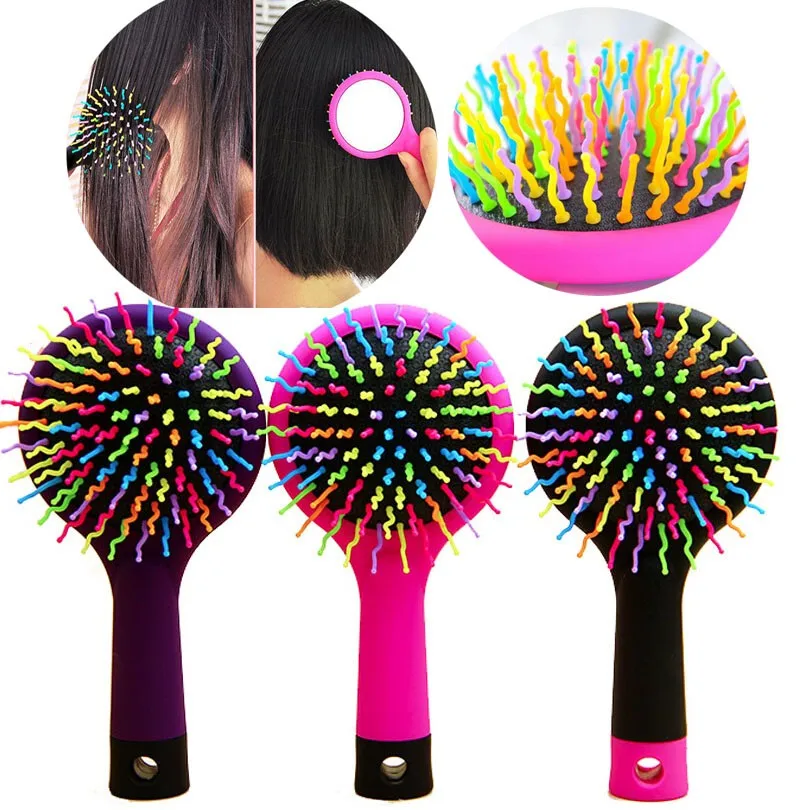 Buy Magic Hair Rainbow Brush Colorful Head Massage And Hair Smooth Volume