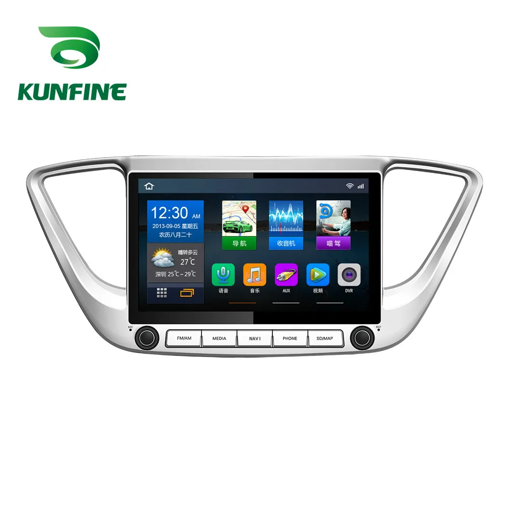 Sale Octa Core Android 8.1 4GB RAM 64G ROM Car DVD GPS Navigation Player Deckless Car Stereo for Hyundai  Verna 2016 2017 Headunit 2