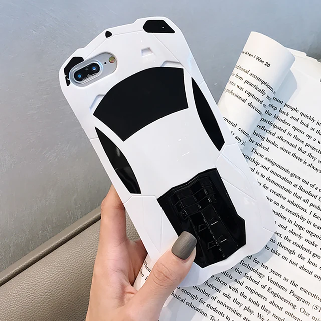 Cool 3D Sports Car Phone Case For iPhone X 10 XS 6 6s 7 8 Hard PC