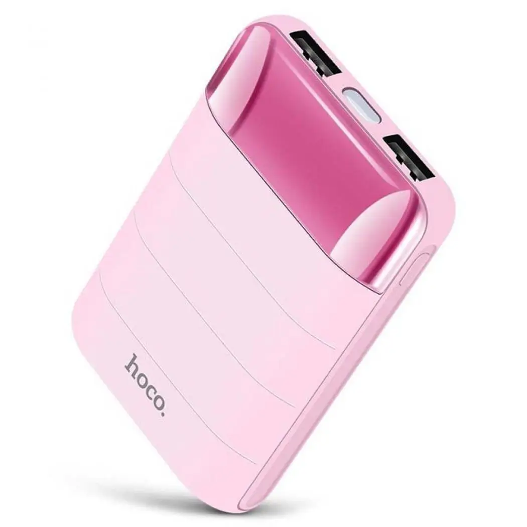 Мощность банк 10000 mAh мини-панель солнечных батарей Внешний аккумулятор с двумя usb-портами светодиодный полимерная Внешняя батарея Портативный Зарядное устройство повербанк для iphone Xiaomi - Цвет: pink