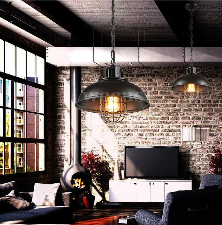 Винтажный подвесной светильник в стиле лофт, ретро подвесной светильник, светильник для столовой, спальни, паба, кафе, ресторана, клетка, подвесной светильник-люстра, светильники