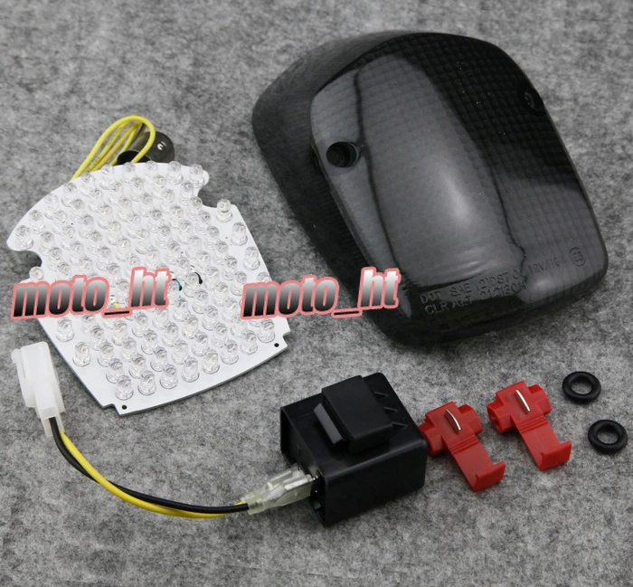 Smoke Motorcycle LED Taillight integrated Turn Signals For Honda Shadow ACE 750 / Aero 1100 Sabre |