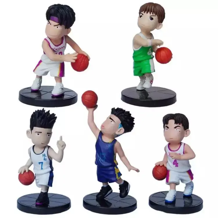 5 шт./лот японское аниме 8 см Фигурки из ПВХ Slam Dunk баскетбольные игрушки Sakuragi
