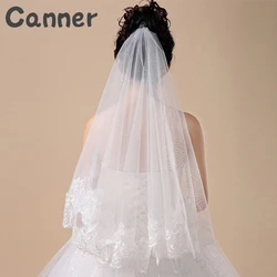 Women 150CM One Layer Lace Edge Wedding Veil Ivory One Layer Long Bridal Veil Lace Edge Wedding Accessories Veu de Noiva Gift A4 Women 150CM One Layer Lace Edge Wedding Veil Ivory One Layer Long Bridal Veil Lace Edge Wedding Accessories Veu de Noiva Gift A4