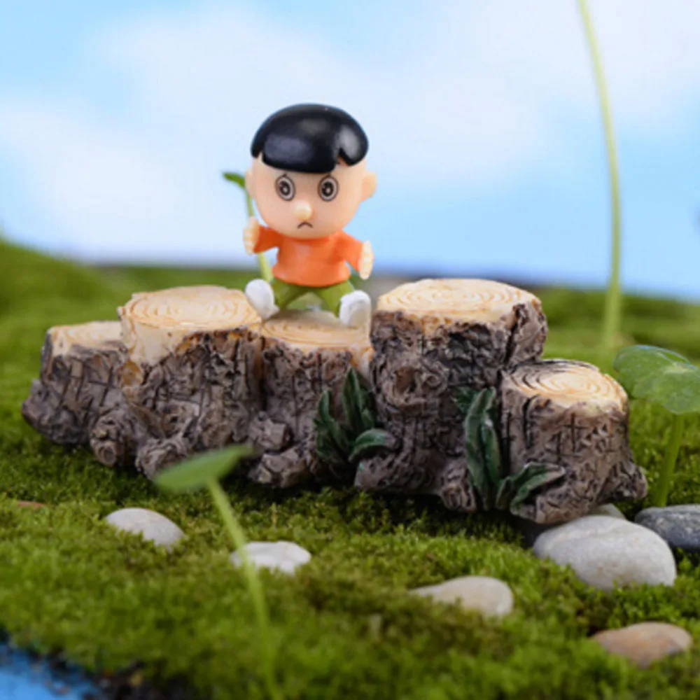 NEW Hot Sale Miniature Resin Stump Bridge Craft Tree Garden Fairy Ornament Flower Pot Plant Decoration Figurine