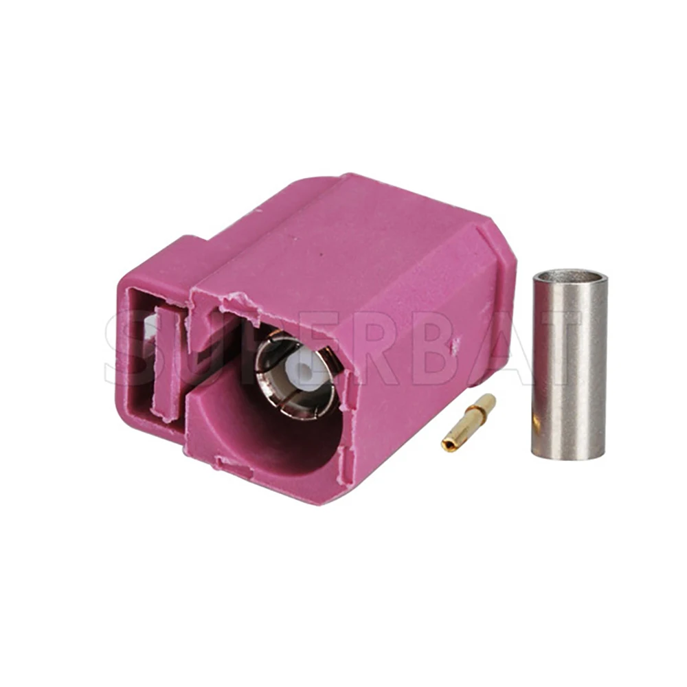 Violet Female RF Coaxial Connector for GPS Telematics Satellite Communication
