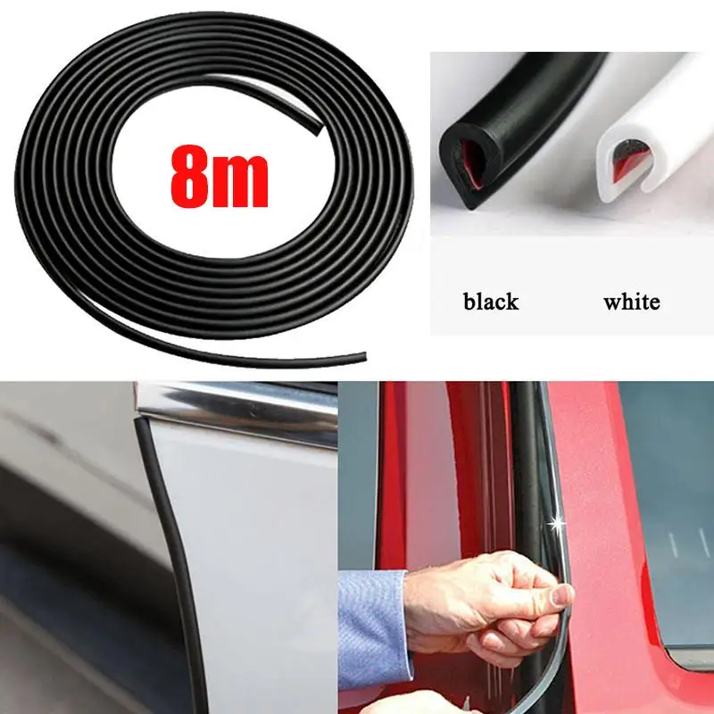 8M Auto Car Door Scratch Strip Protector Edge Protector Sealing Strip