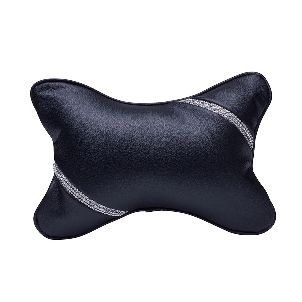 1 par de cuero de la PU de Auto cuello almohada asiento cojín Auto accesorios cuello cojín|Almohadilla de cuello| - AliExpress