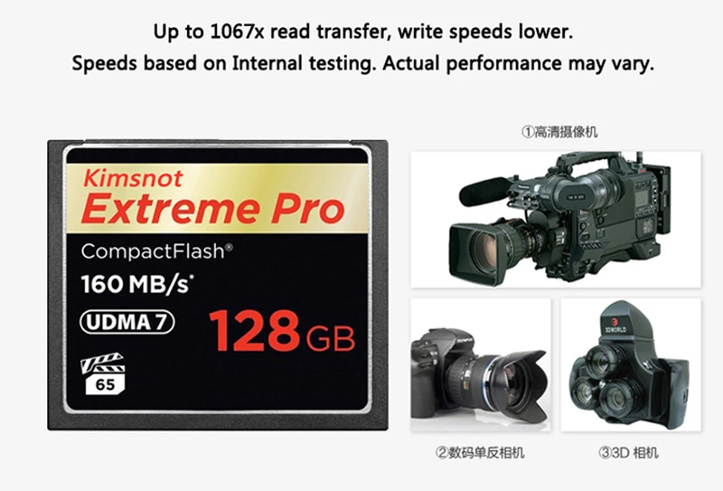 Kimsnot Extreme Pro карты памяти Compact Flash карта 32GB 64GB 128GB 256GB карты памяти CF Compactflash высокое Скорость 160 МБ/с. 1067x UDMA 7