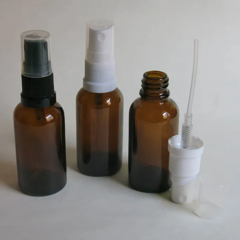 Garrafa de Vidro com Pulverizador da Loção Spray de Garrafa de Vidro de Óleo Essencial de Vidro Atacado Vazio ml Âmbar Marrom 100 Pcs 50 1 Cheap Garrafas reutilizáveis