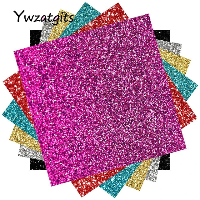 ywzatgits 6 sheets lot approx 25 25cm glitter heat transfer vinyl glitter heat transfer vinyl sheets