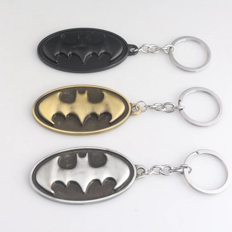 SG película vengadores 3 Logo de Batman colgantes Llaveros Super héroe Superman Spider Thor bate de hierro hombre llavero Cosplay Llaveros