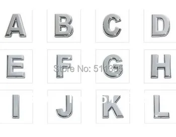 

130pcs/lot 8mm A-Z Chrome no rhinestone slide letter fit for 8mm key chain