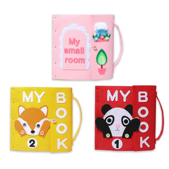 3D Kid Cloth Book DIY Panting Book Manual Intelligence Puzzle Children Toy Book Early Education Development Reading Book 3