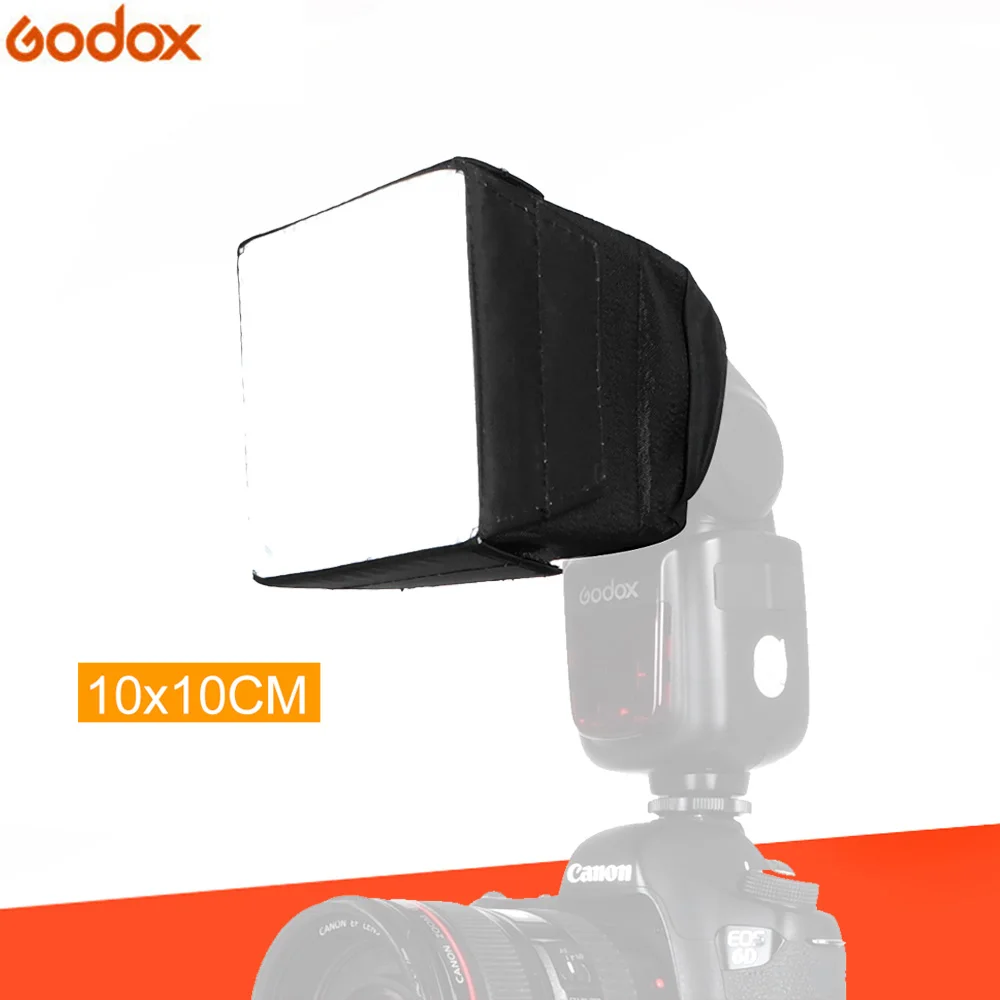 Godox SB10* 10, 10*10 см универсального осветительного штатива с диффузором для вспышки профессиональной со складным софтбоксом для накамерной вспышки