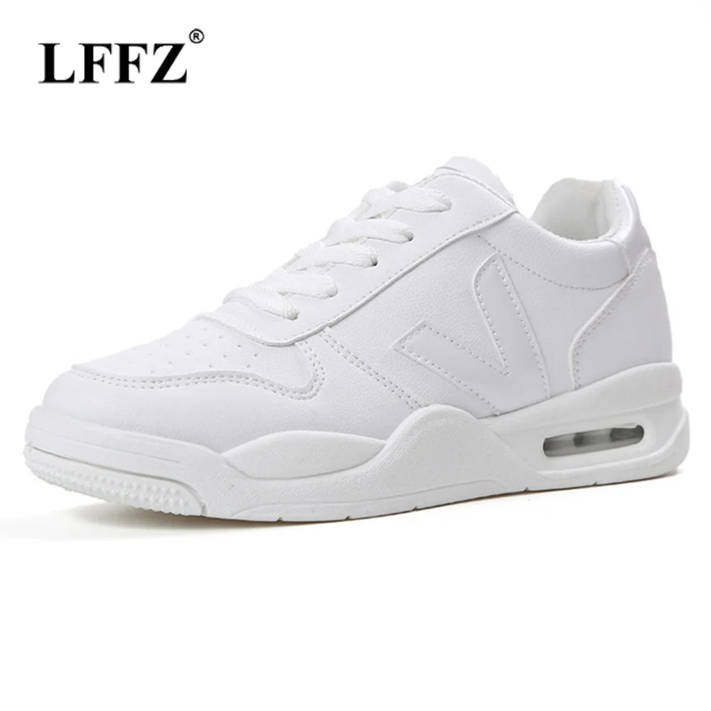 

Lzzf 2018 Korean Fashion Casual Leather Added Shoes Woman White Sneakers Flat Platform Women Shoes Tenis Zapatos Mujer Feminino