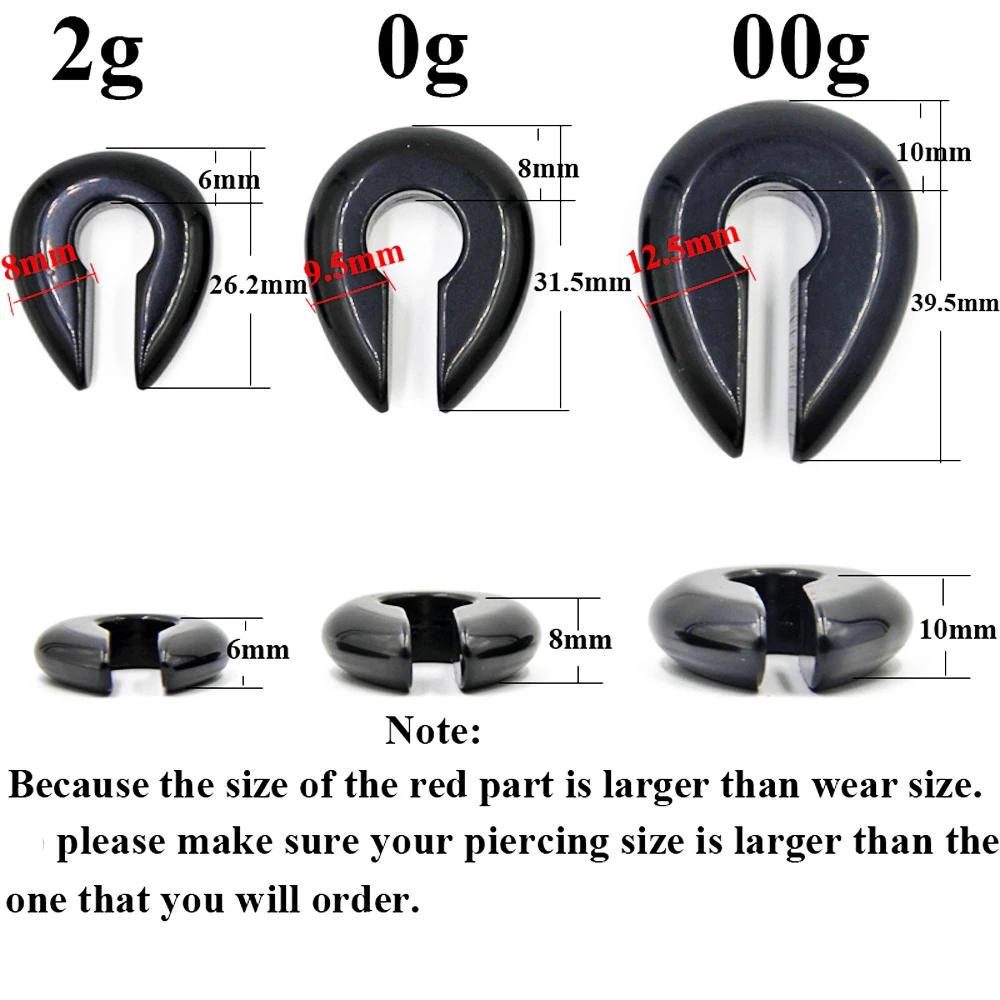 1 Pair Opal Stone Ear Weight Hanger Ear Expander Piercing Plug 6mm/&8mm/&10mm Earrings Fashion Piercing Jewelry