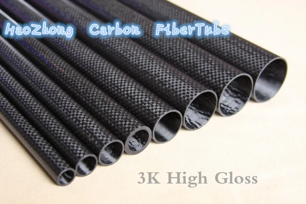 Tubo da Fibra do Carbono Braço do Quadcopter do Tubo da Asa Pces 21mm id 500mm 100% 3k - Tubulação Eixo Hexrcopter 25*21 1-10 25mm od x 27 carbon tube