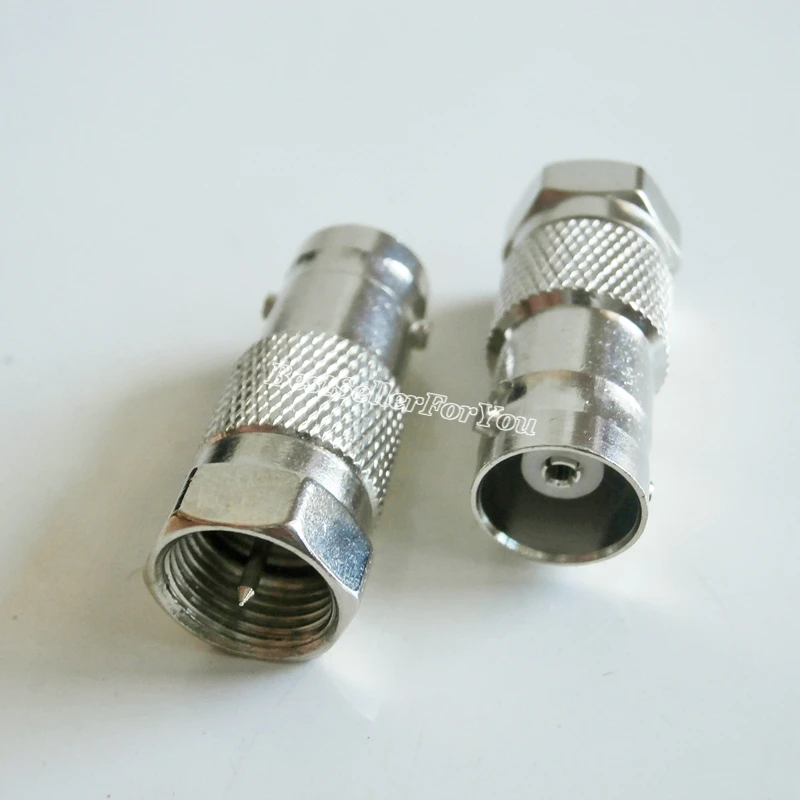 

10Pcs BNC female jack to CCTV TV F type male plug RF coaxial adapter connector