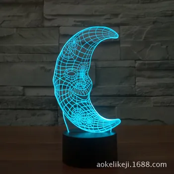 

Wenhsin Smiley Moon 3D Lights Gradient Remote Control Colorful Lights Touch LED Illusion Lights