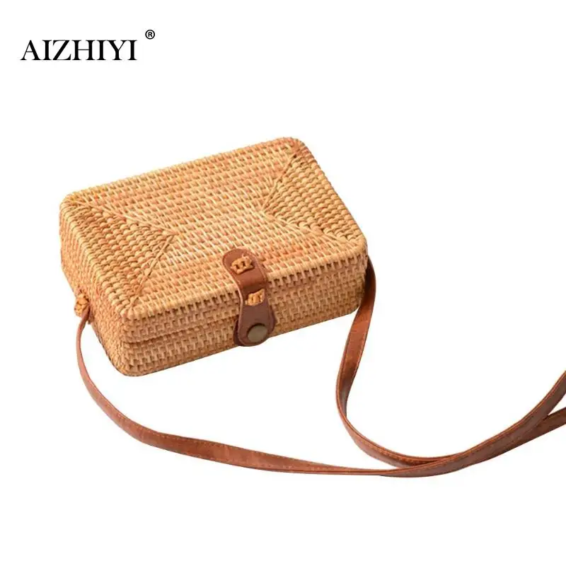 

Small Woven Flap Round Straw Bag Rattan Woven Crossbody Shoulder Bag Summer Beach Bag Women Fashion Messenger Bag bolsos mujer