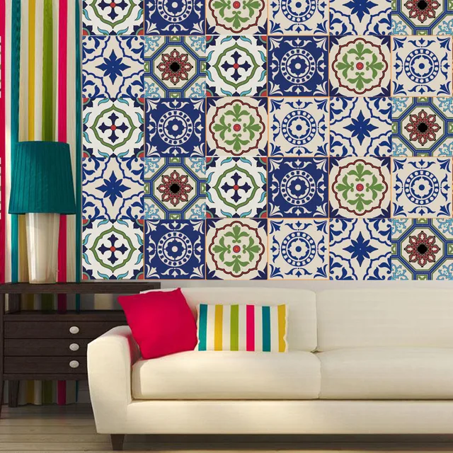 Buy 6Pcs Self Adhesive Tile Art Wall Decal Sticker DIY