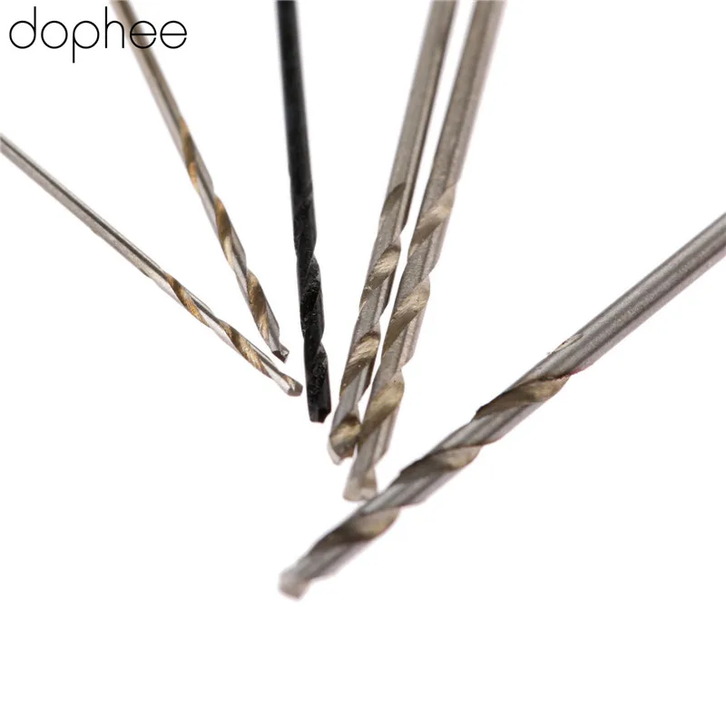 dophee 0.5-3.5MM 10PCS Twist Drill Bits HSS High Speed Steel Drill Bit Set Micro Straight Shank Wood Tools for Electric Drills