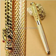Hihg качество JINHAO 1200 Золотой резной дракон ролик канцелярские принадлежности Школьные офисные принадлежности металлическое написание, фирменная ручка для подарка