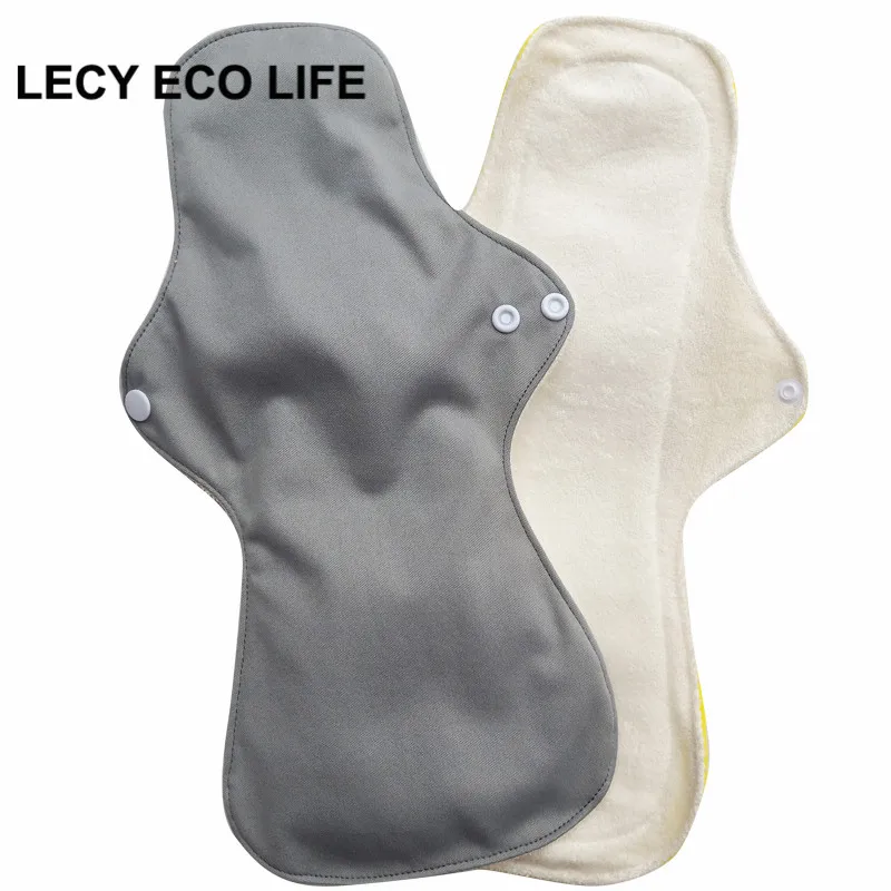 Lecy Eco Life 1 шт. 1" Печатные женские крылья дизайн моющиеся тканевые гигиенические прокладки с органическим бамбуком - Цвет: Q17