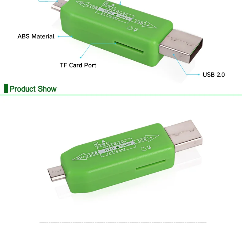 Новый OTG Card Reader USB 2,0 хаб мини-usb карта памяти TF карты адаптер считывателя высокое качество соединения комплект для ПК Android мобильного