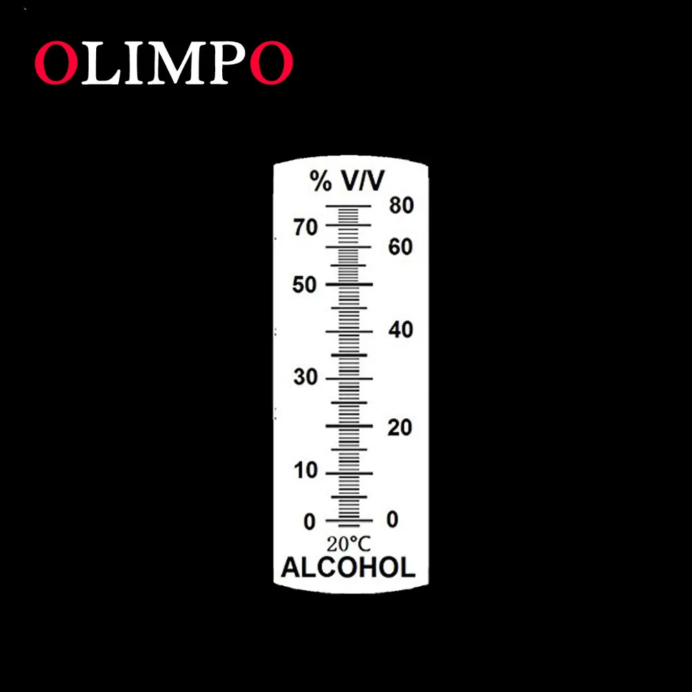Простая версия рефрактометр спиртовый спиртометр метр 0~ 80% в/в УВД ручной инструмент гидрометр концентрационный тестер для спирта вина