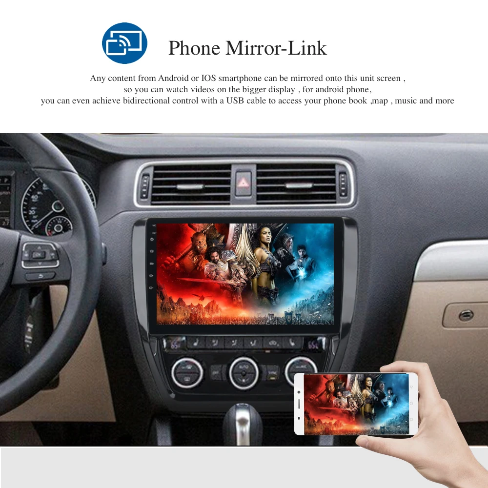 Cheap Car Audio GPS for VW Jetta 2012 2013 2014 2015 Multimedia Android Radio 10.2" full touch Screen Stereo NAVI 4G WIFI RDS USB 5