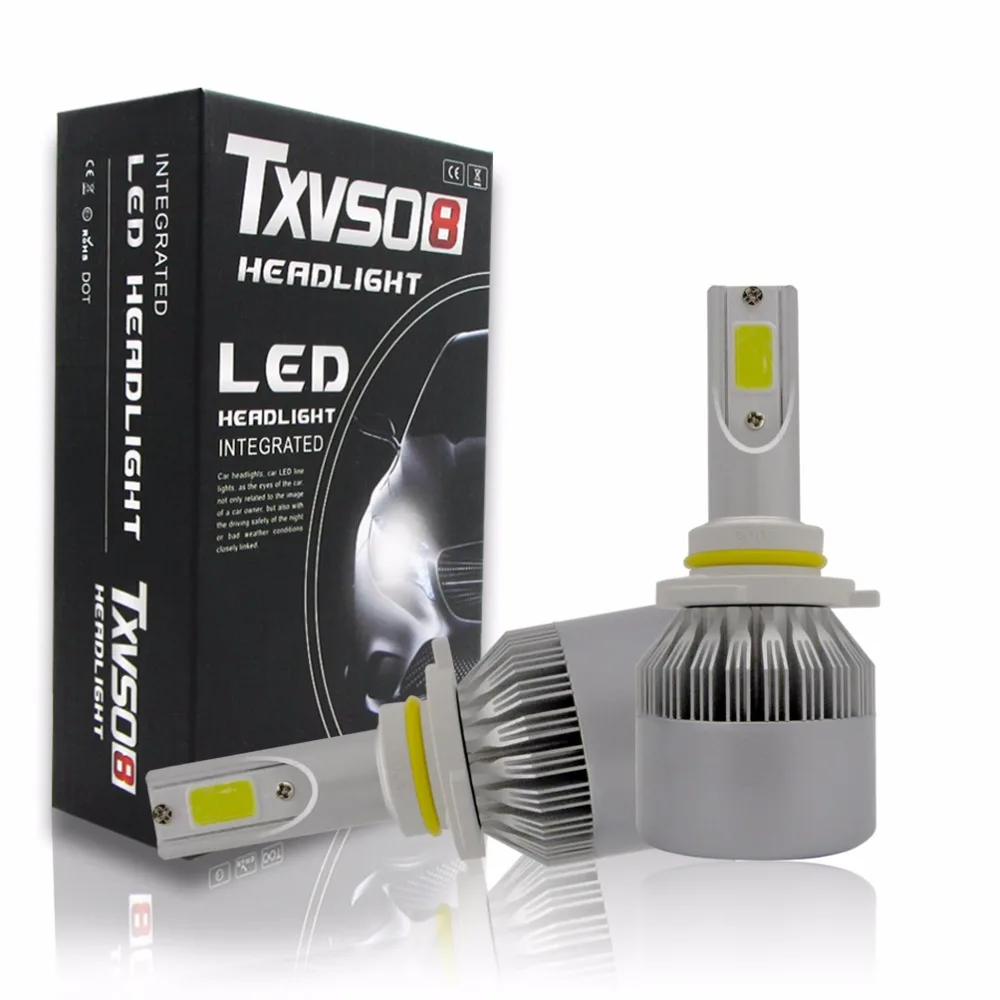 

T2 Pair 9005/HB3/H10 Car LED Headlight Bulb 55W/Bulb 4600LM/bulb Cold White Headlights Bulb 6000K DC 9-32V