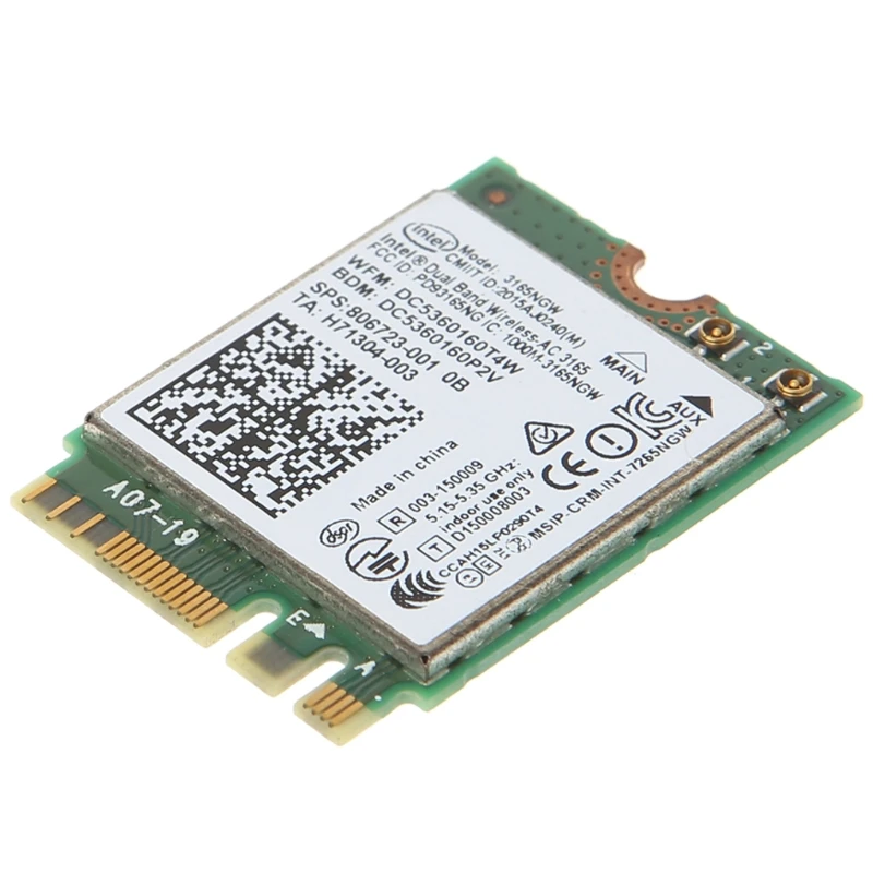 

Intel Dual Band Wireless-AC 3165ac 3165NGW Bluetooth 4.0 NGFF WIFI Card For HP