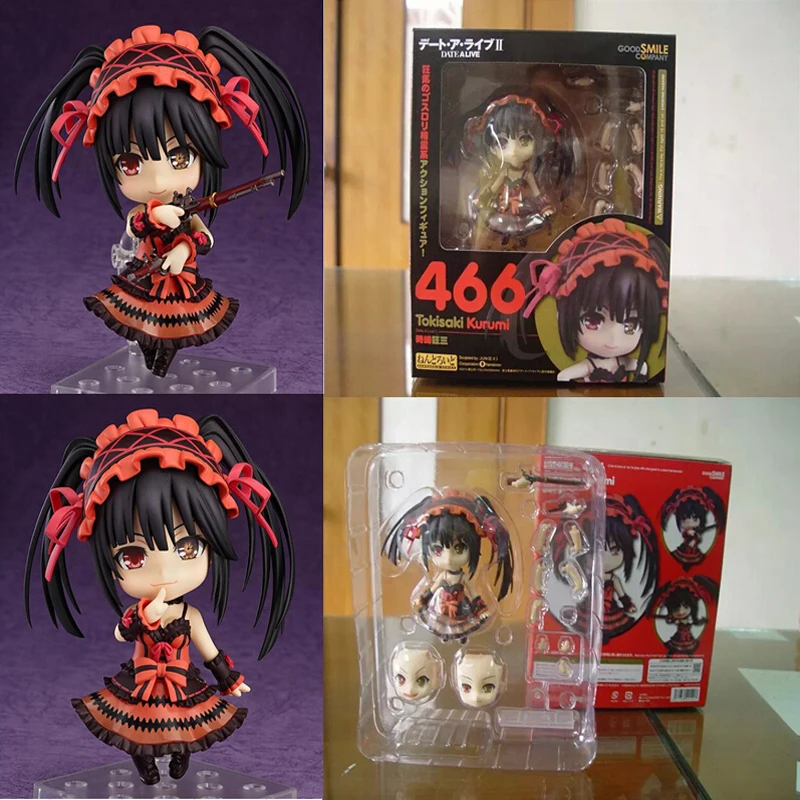 Новинка Nendoroid Аниме Фигурка Дата A Live Tokisaki Kurumi 466 Brinquedos ПВХ фигурка модель куклы детские игрушки " 10 см Y6047