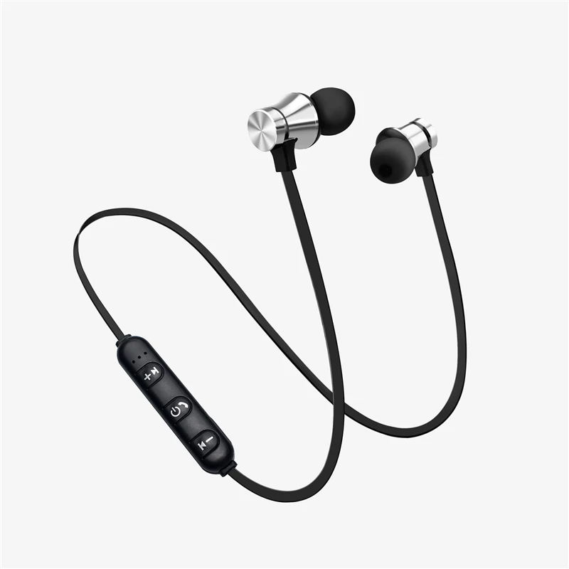 XT11 Спортивные Беспроводные Bluetooth наушники, стерео гарнитура, водонепроницаемые магнитные наушники с микрофоном для iPhone, samsung, LG - Цвет: silver xt-11