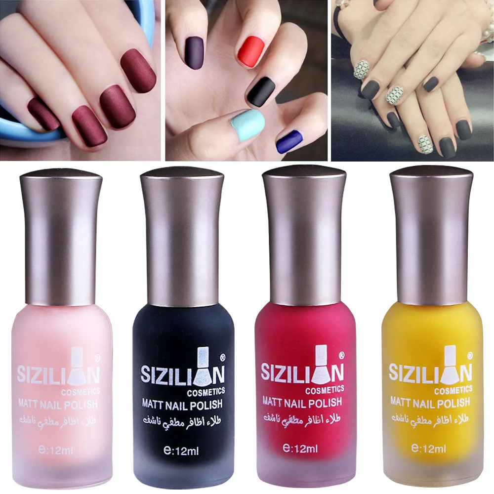 

12 ml 20 color solid color matte dark nail polish quick-drying long-lasting nail matte gel decoration gel Gel DIY