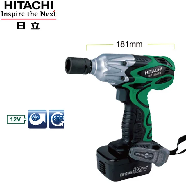 Hitachi Cordless Impact Wrench Wr12daf2 Electric Hitachi Cordless Impact Wrench Wr12daf2 Electric 12v 130n M