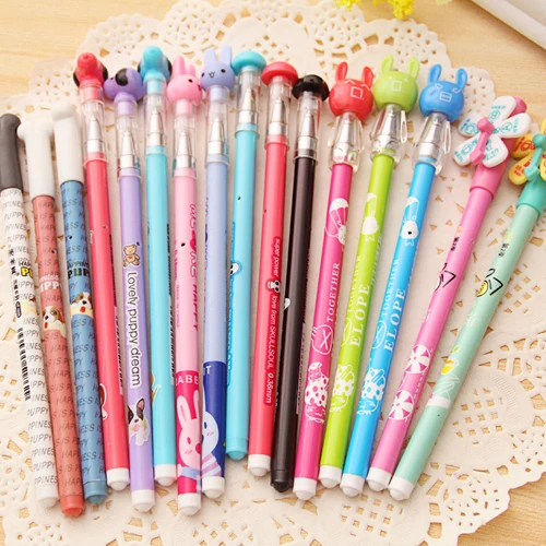 10pcs-lot-school-Cute-Cartoon-Ball-Pens-kawaii-cute-korean-stationery-vintage-animal-header-ballpoint-pen (1)