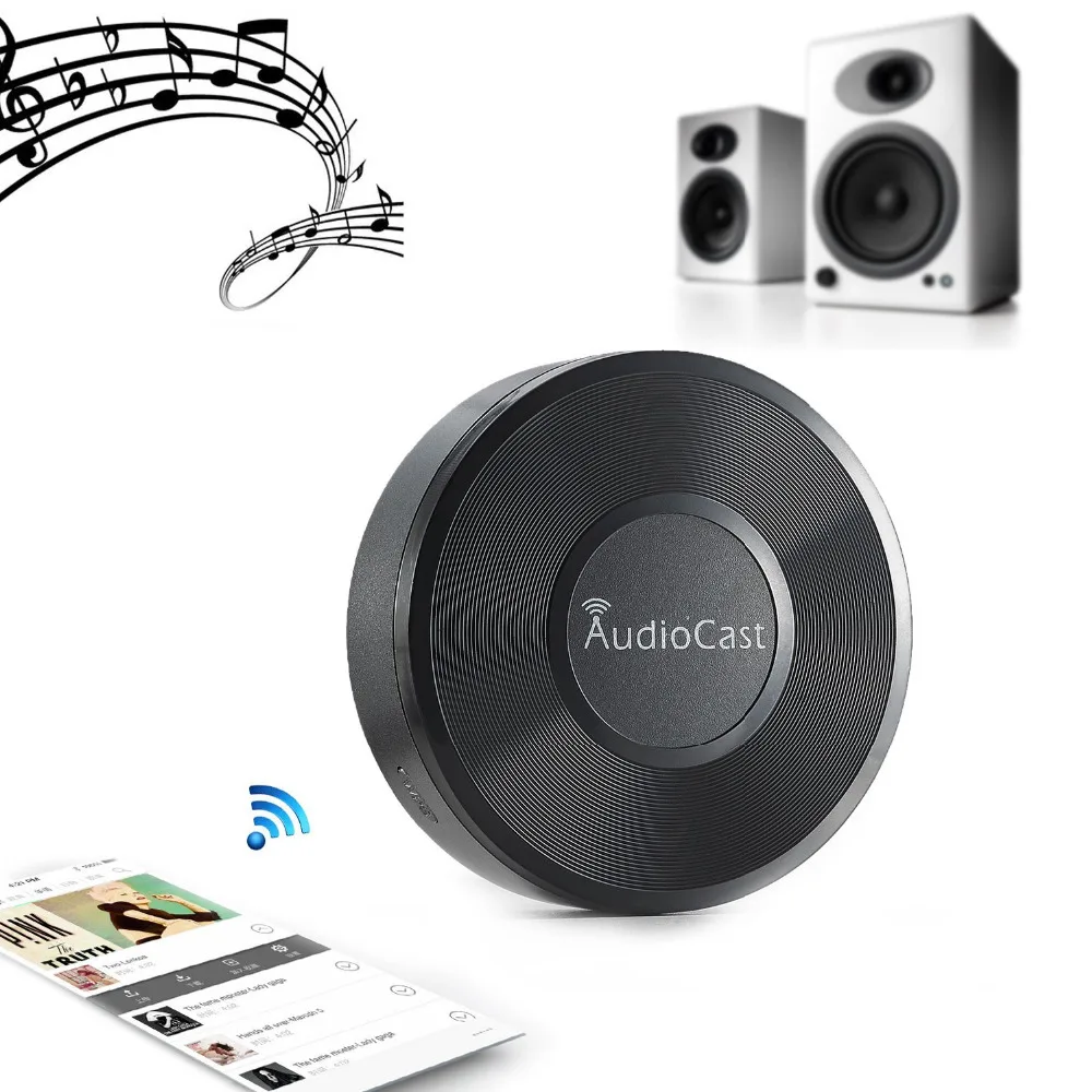 New M5 AudioCast WIFI Receiver 3.5mm 2.4G WIFI Music Airplay DLNA IOS