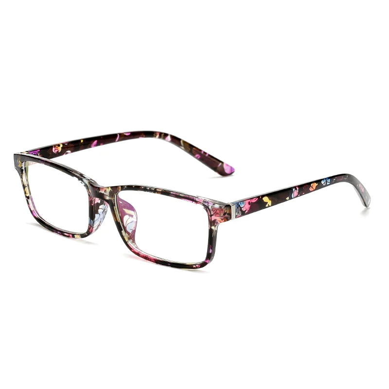 Новые цветочные очки, популярные компьютерные очки, оправа для женщин и мужчин, защита от синего излучения, квадратная оправа для близорукости, очки