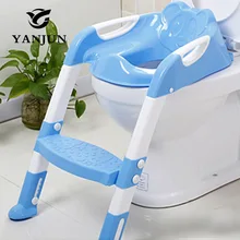 YANJUN Baby Toilet Seat Folding Potty Toilet Trainer Seat Chair Step with Adjustable Ladder infant Potty Children YJ-2081 cartoon baby boy girls folding toddler potty toilet trainer safety seat chair step with adjustable ladder training penico toilet