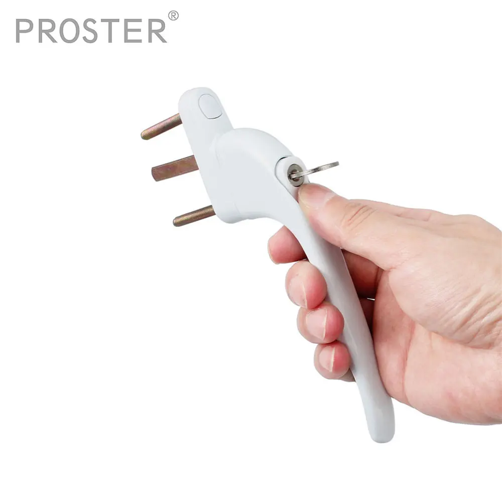 Proster 10 Pcs Window Lock Handle Key Universal White Inline UPVC