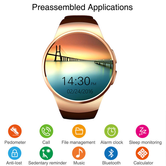 Kaimorui Smart Watch Men Passometer Monitor Heart Rate Phone watch SIM Card for IOS Android Bluetooth Watch Smart